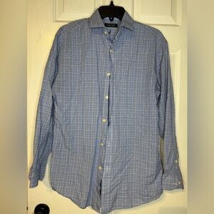 Nautica Men's Light Blue Checkered Shirt